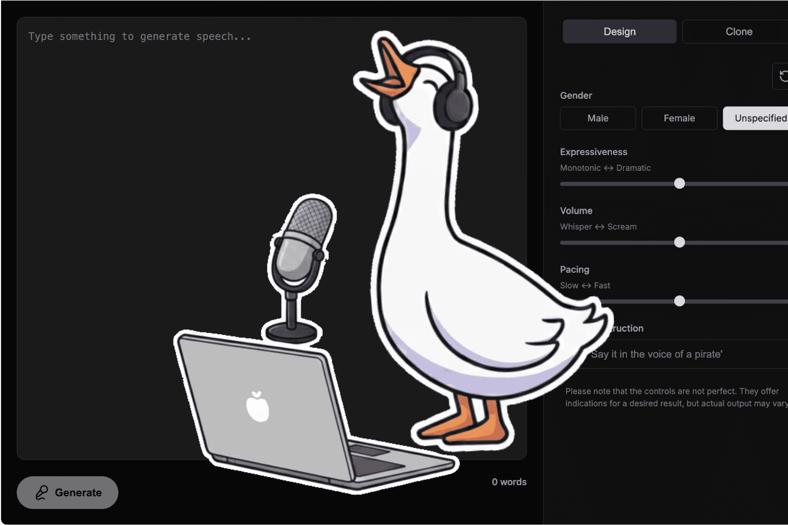 A humorous illustration of a goose